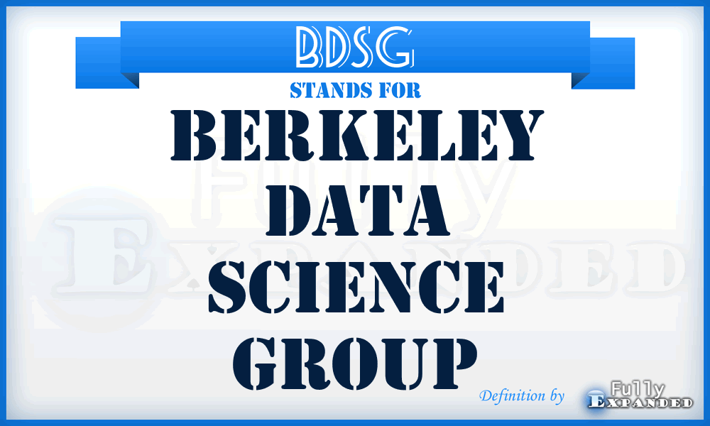 BDSG - Berkeley Data Science Group