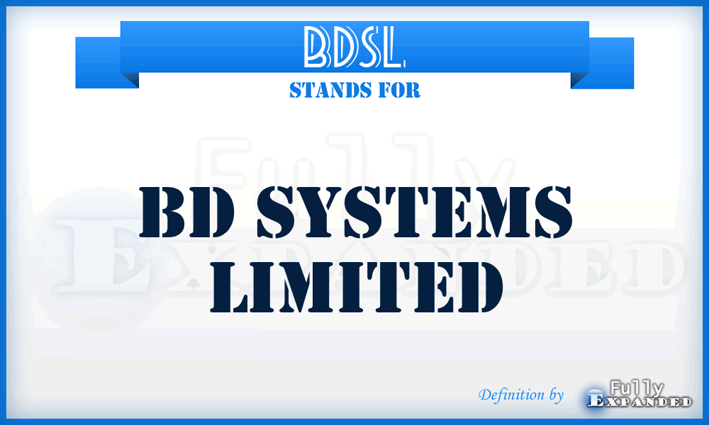 BDSL - BD Systems Limited