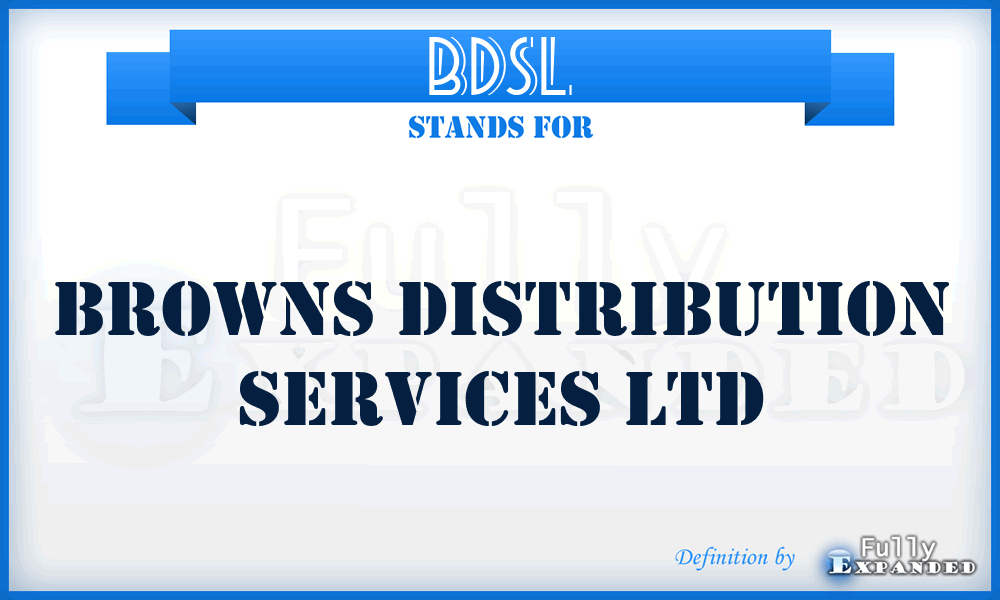 BDSL - Browns Distribution Services Ltd