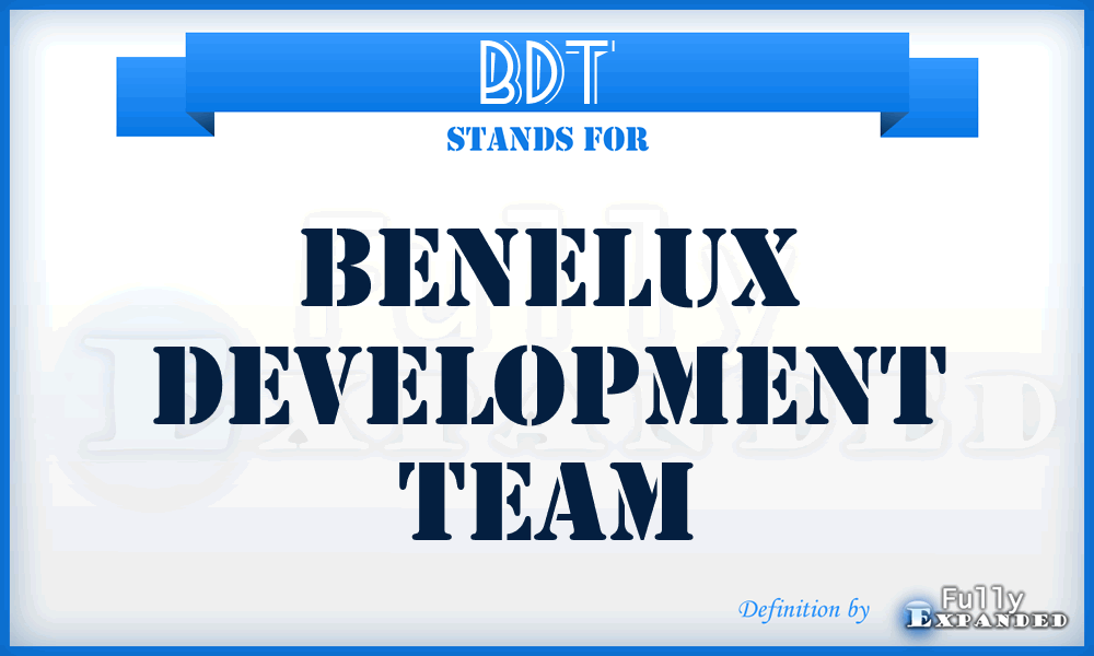 BDT - Benelux Development Team