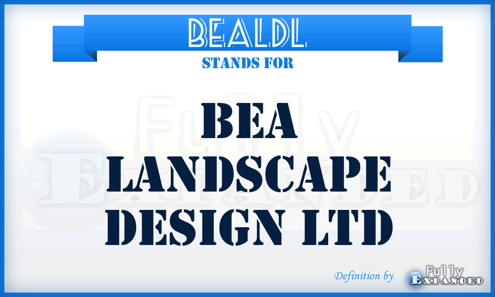 BEALDL - BEA Landscape Design Ltd