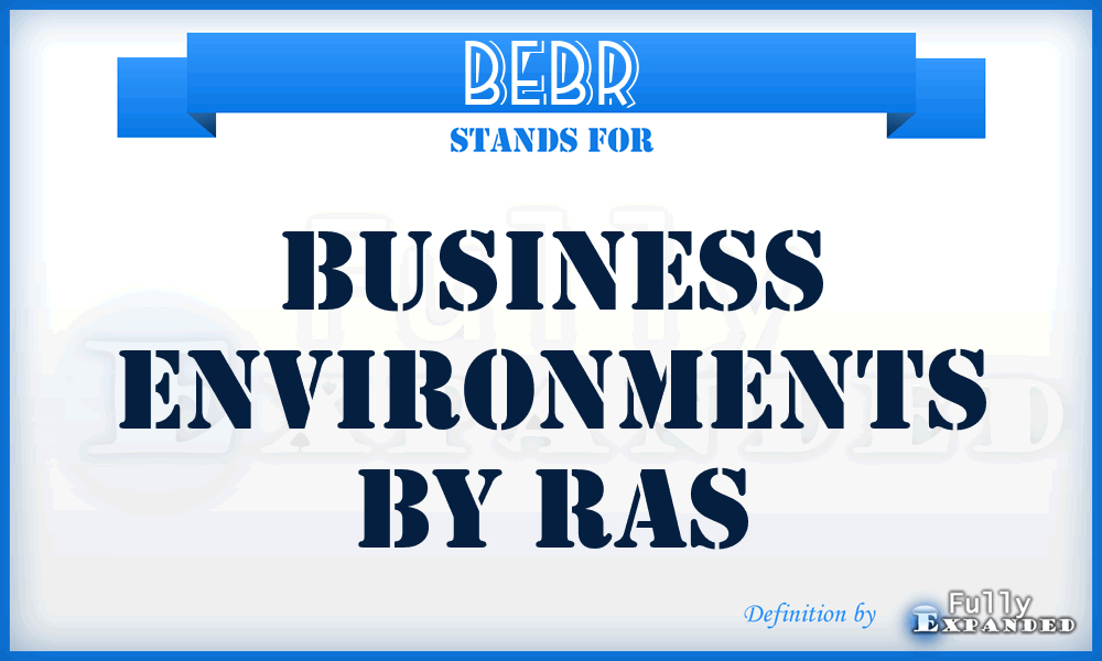 BEBR - Business Environments By Ras