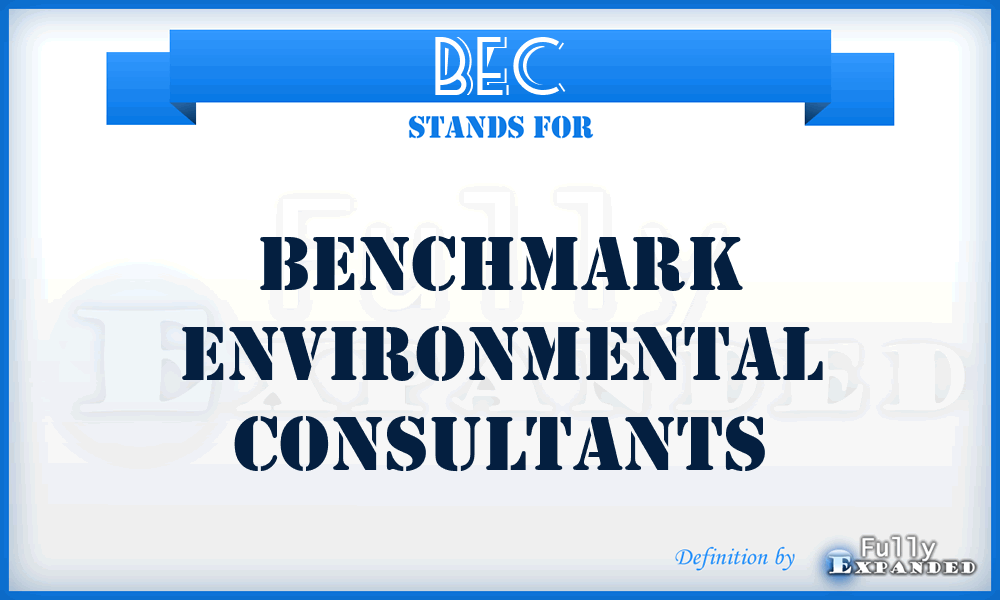 BEC - Benchmark Environmental Consultants