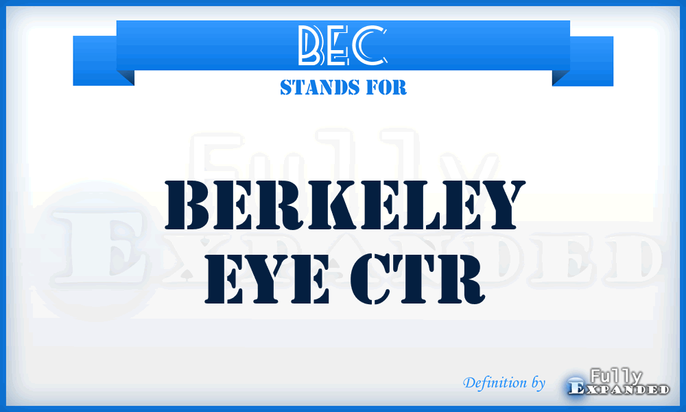 BEC - Berkeley Eye Ctr