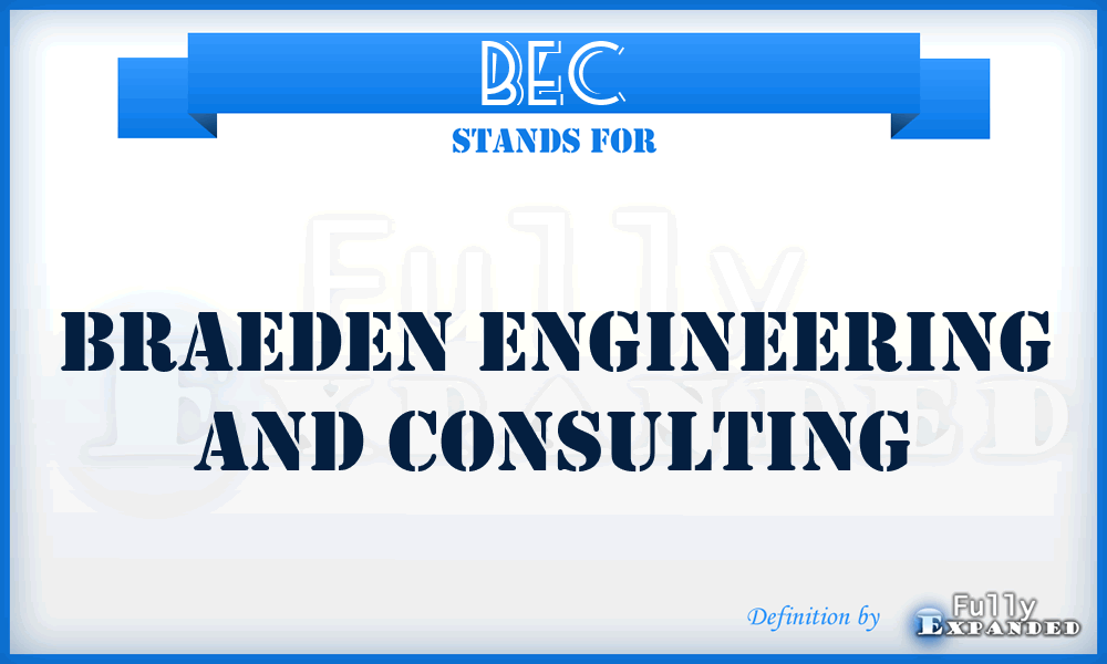 BEC - Braeden Engineering and Consulting