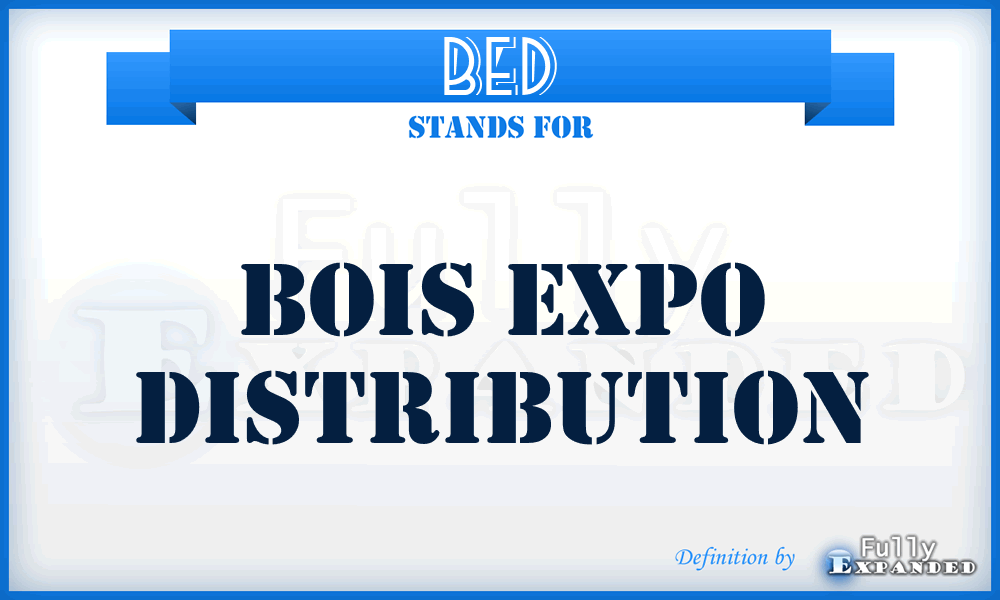 BED - Bois Expo Distribution