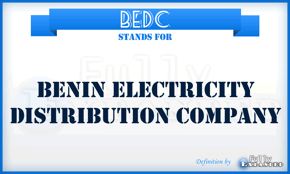 BEDC - Benin Electricity Distribution Company