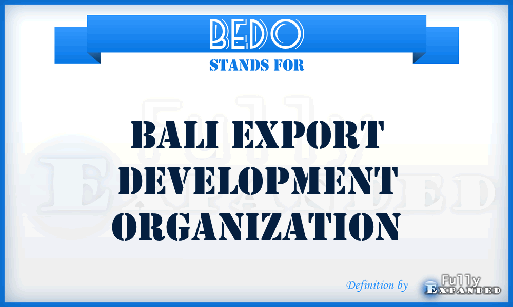 BEDO - Bali Export Development Organization