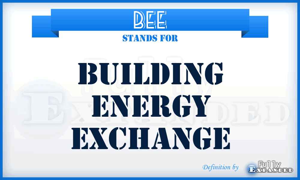 BEE - Building Energy Exchange