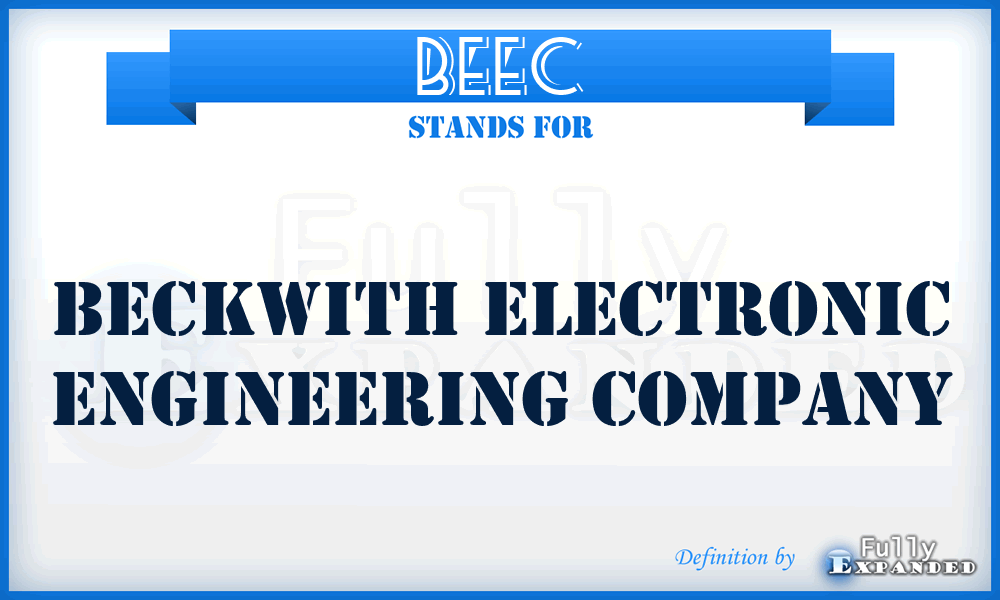 BEEC - Beckwith Electronic Engineering Company