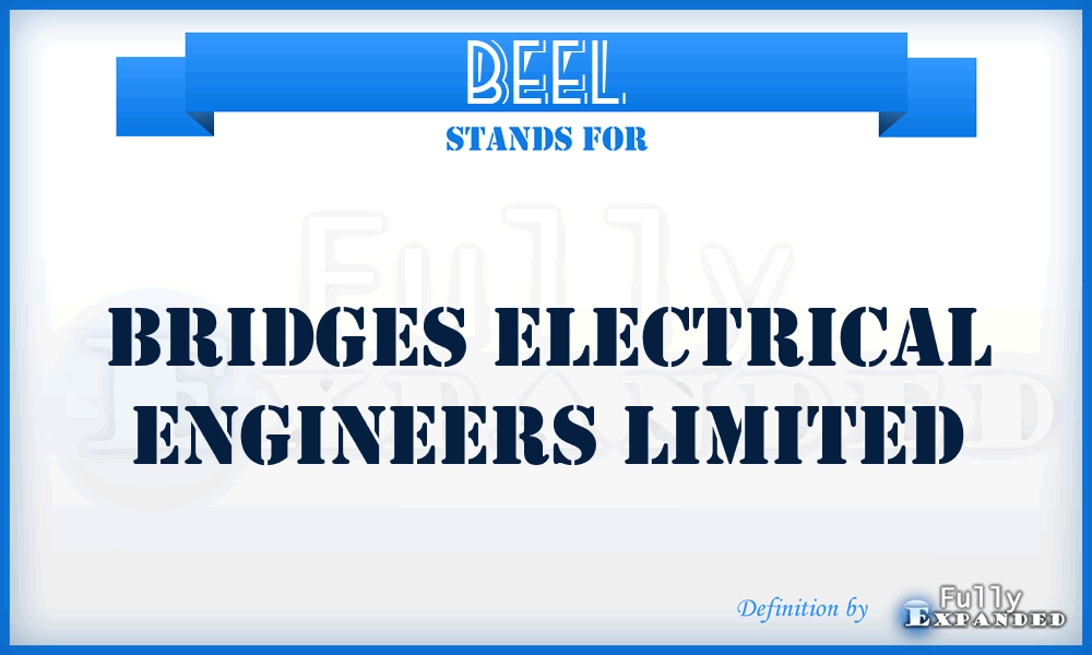 BEEL - Bridges Electrical Engineers Limited