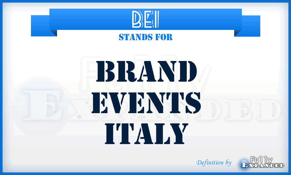 BEI - Brand Events Italy