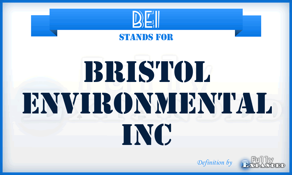 BEI - Bristol Environmental Inc