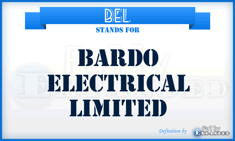 BEL - Bardo Electrical Limited