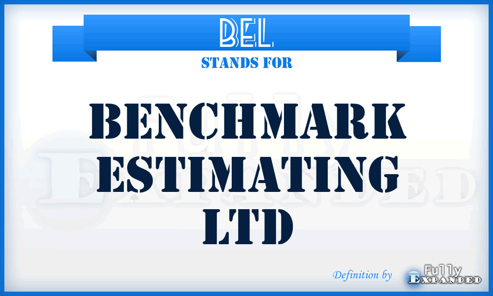 BEL - Benchmark Estimating Ltd