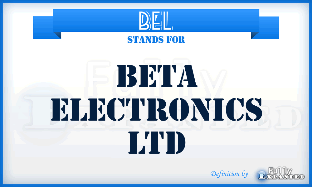BEL - Beta Electronics Ltd