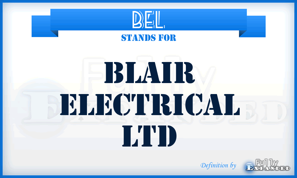 BEL - Blair Electrical Ltd