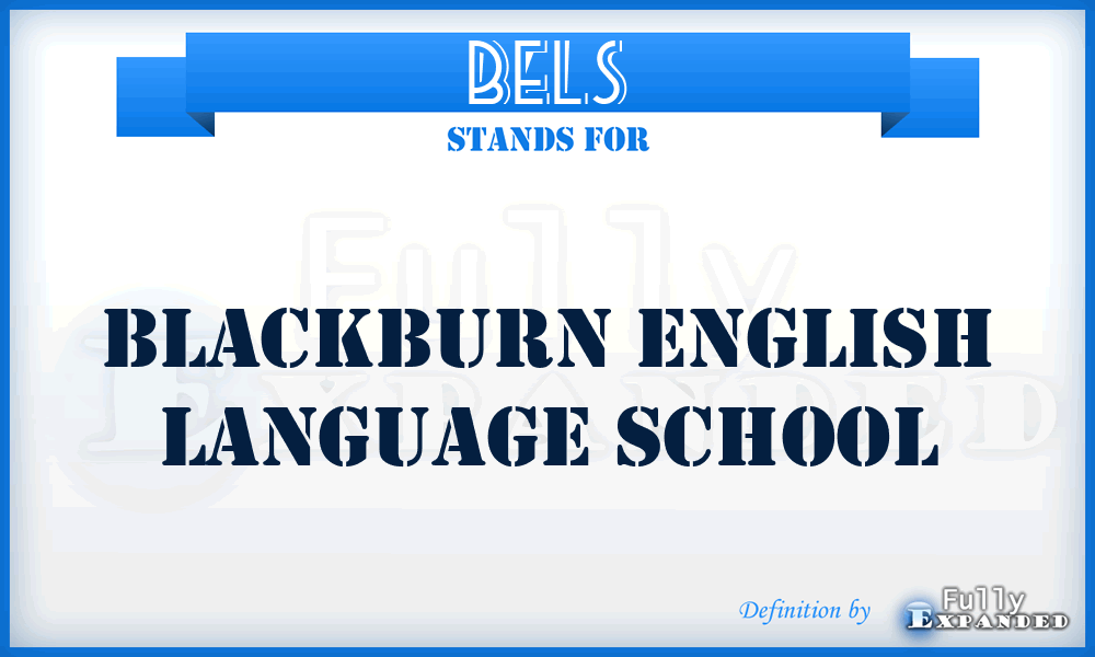 BELS - Blackburn English Language School