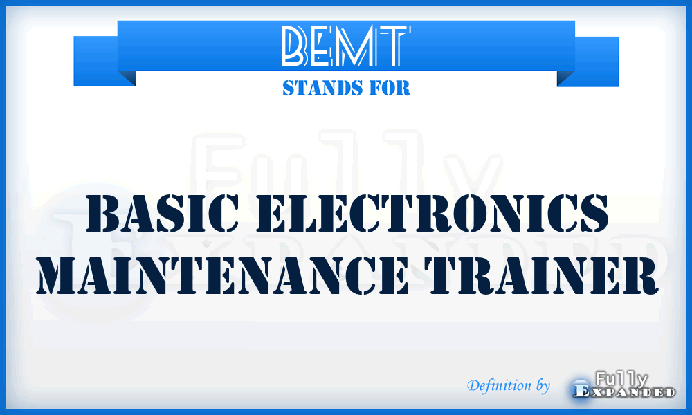 BEMT - Basic Electronics Maintenance Trainer