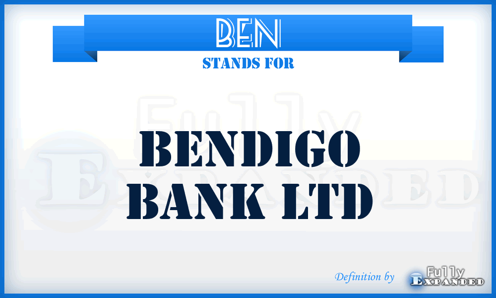 BEN - Bendigo Bank Ltd