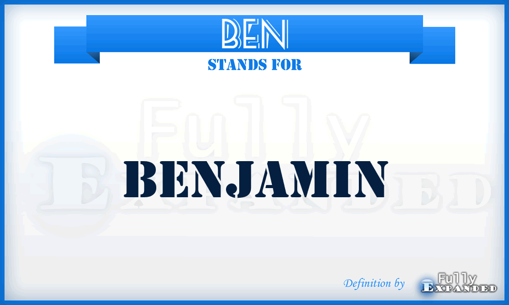 BEN - Benjamin