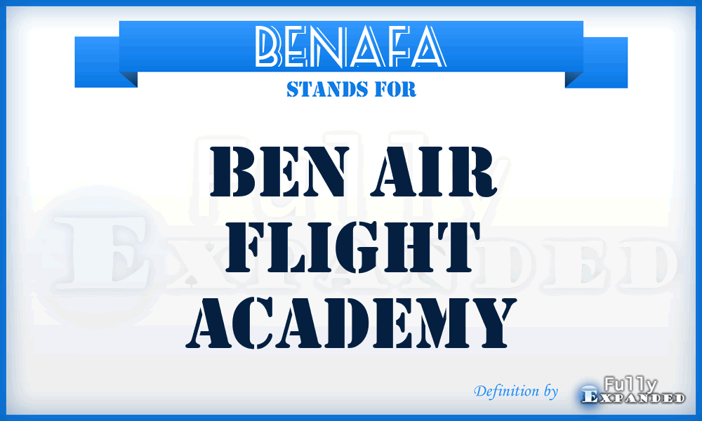 BENAFA - BEN Air Flight Academy