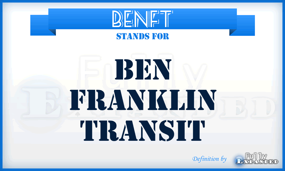 BENFT - BEN Franklin Transit