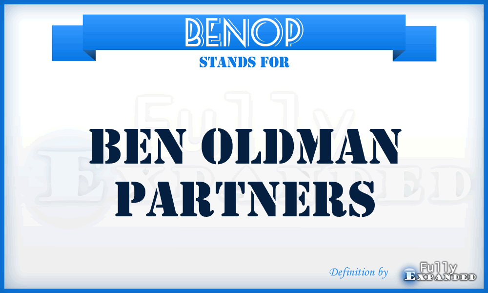 BENOP - BEN Oldman Partners