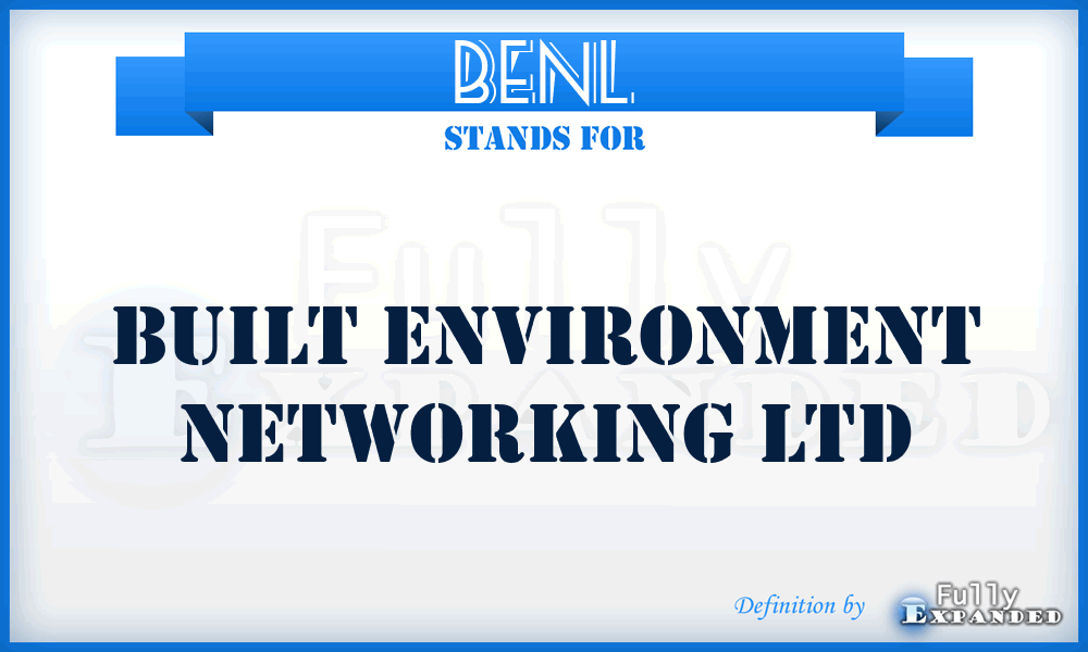 BENL - Built Environment Networking Ltd