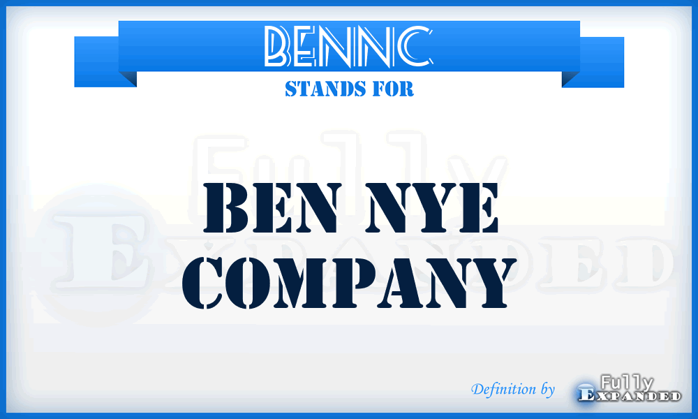 BENNC - BEN Nye Company