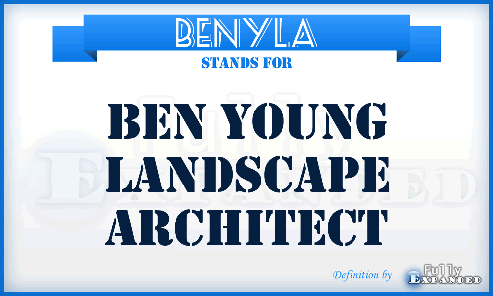 BENYLA - BEN Young Landscape Architect