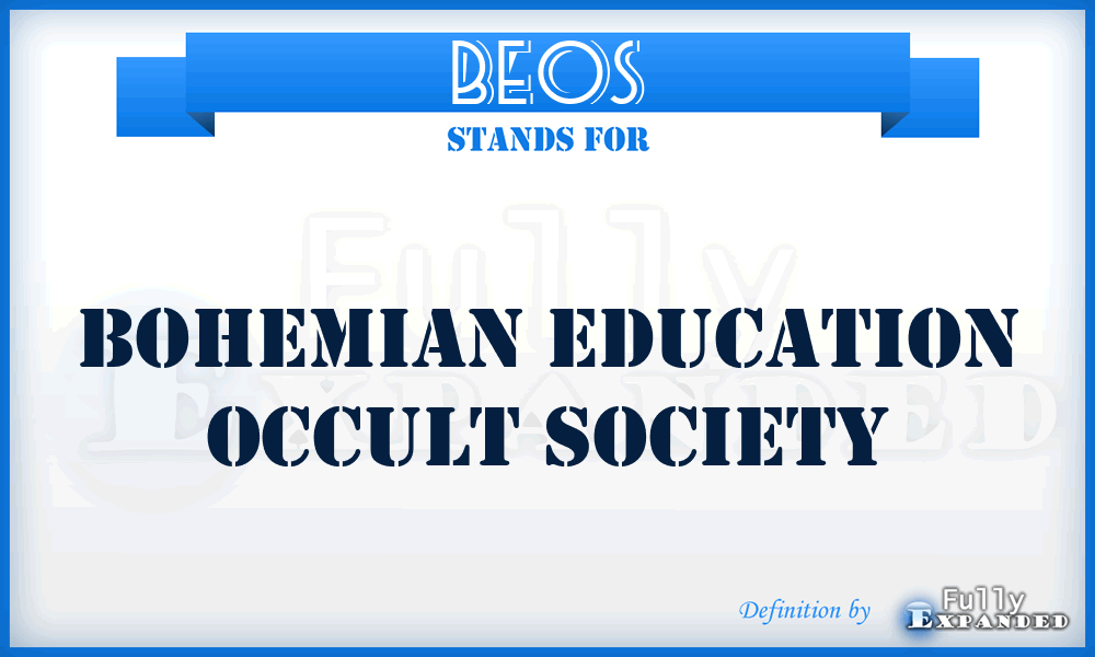 BEOS - Bohemian Education Occult Society