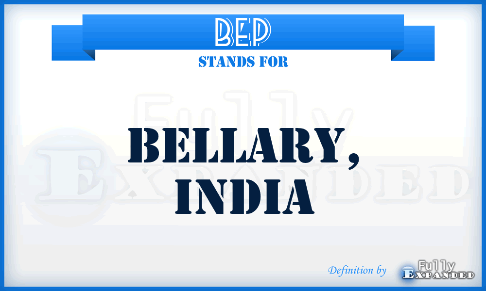 BEP - Bellary, India