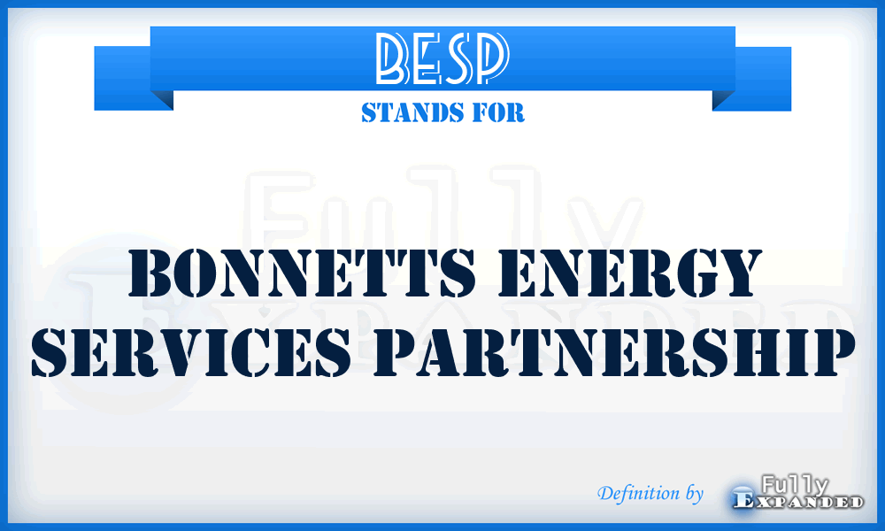 BESP - Bonnetts Energy Services Partnership