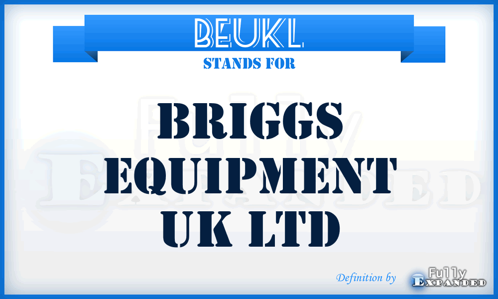 BEUKL - Briggs Equipment UK Ltd