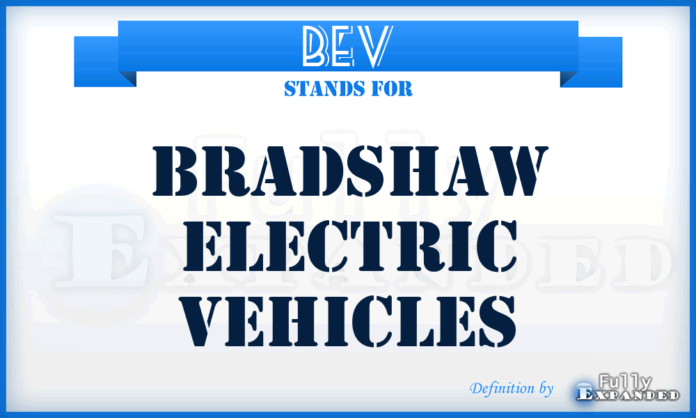 BEV - Bradshaw Electric Vehicles