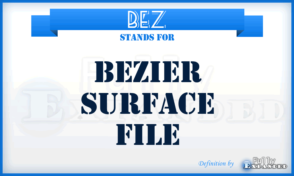 BEZ - Bezier surface file