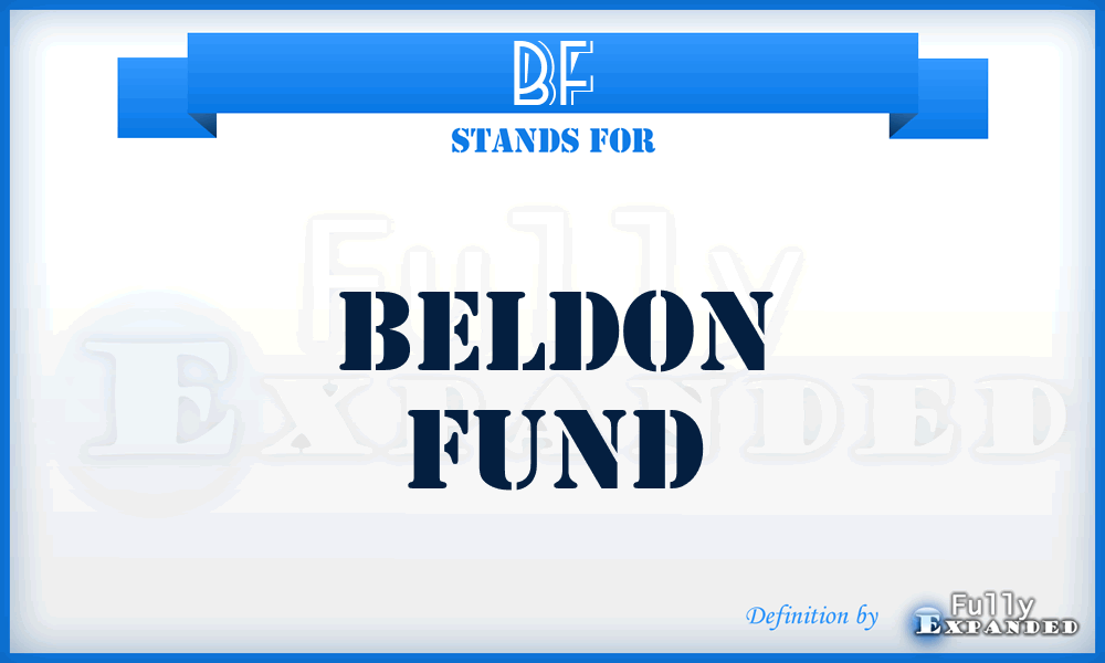 BF - Beldon Fund