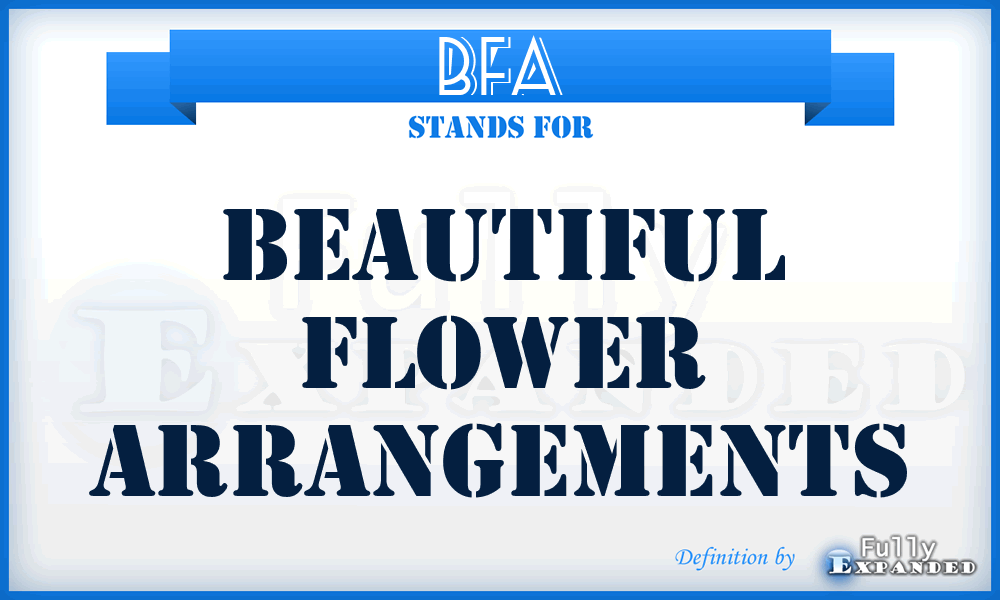 BFA - Beautiful Flower Arrangements