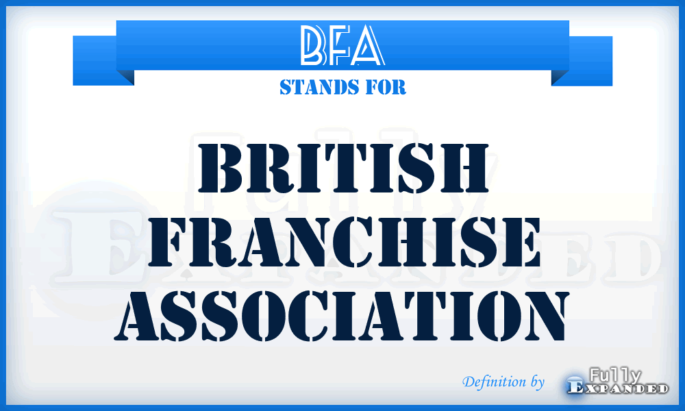 BFA - British Franchise Association