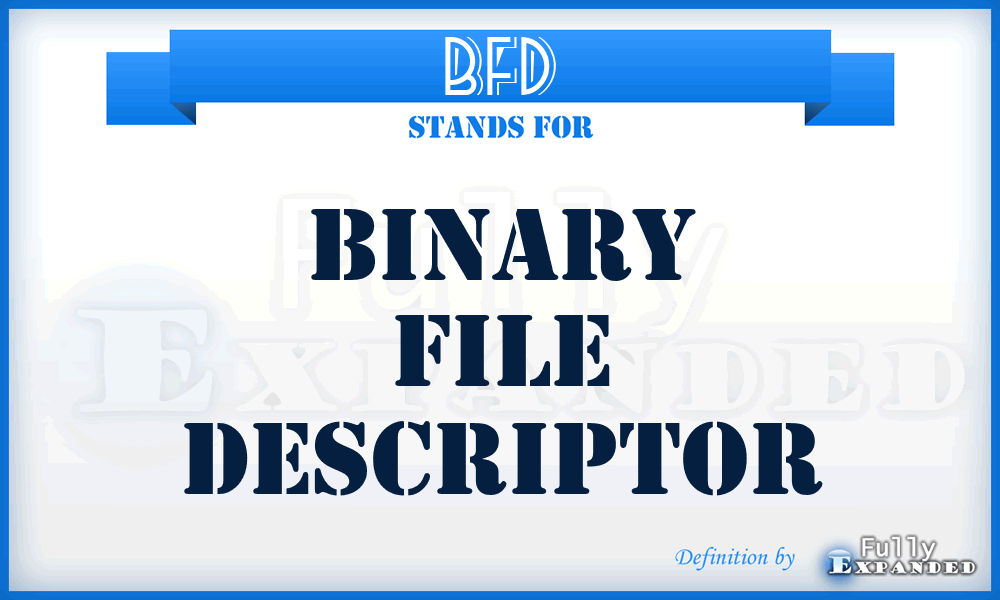 BFD - Binary File Descriptor