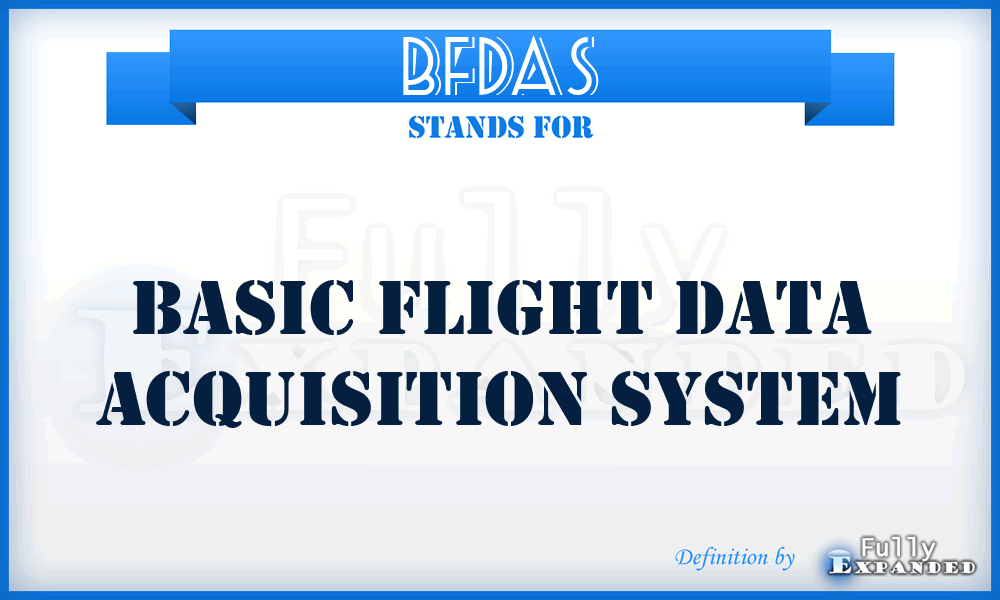 BFDAS - Basic Flight Data Acquisition System