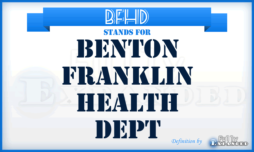 BFHD - Benton Franklin Health Dept