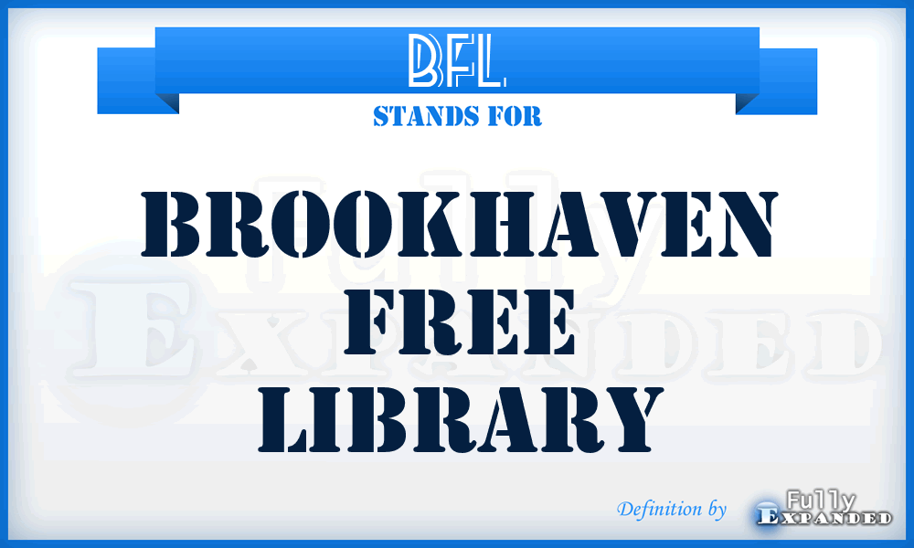 BFL - Brookhaven Free Library