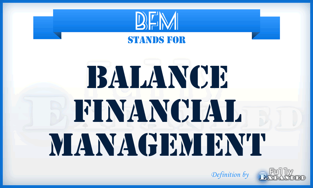 BFM - Balance Financial Management