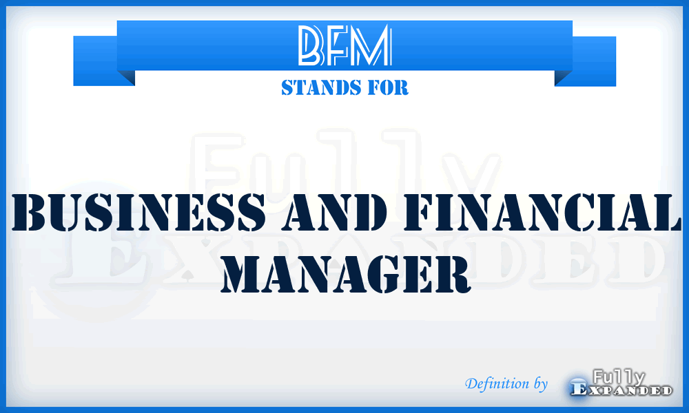 BFM - business and financial manager