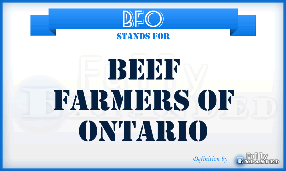 BFO - Beef Farmers of Ontario