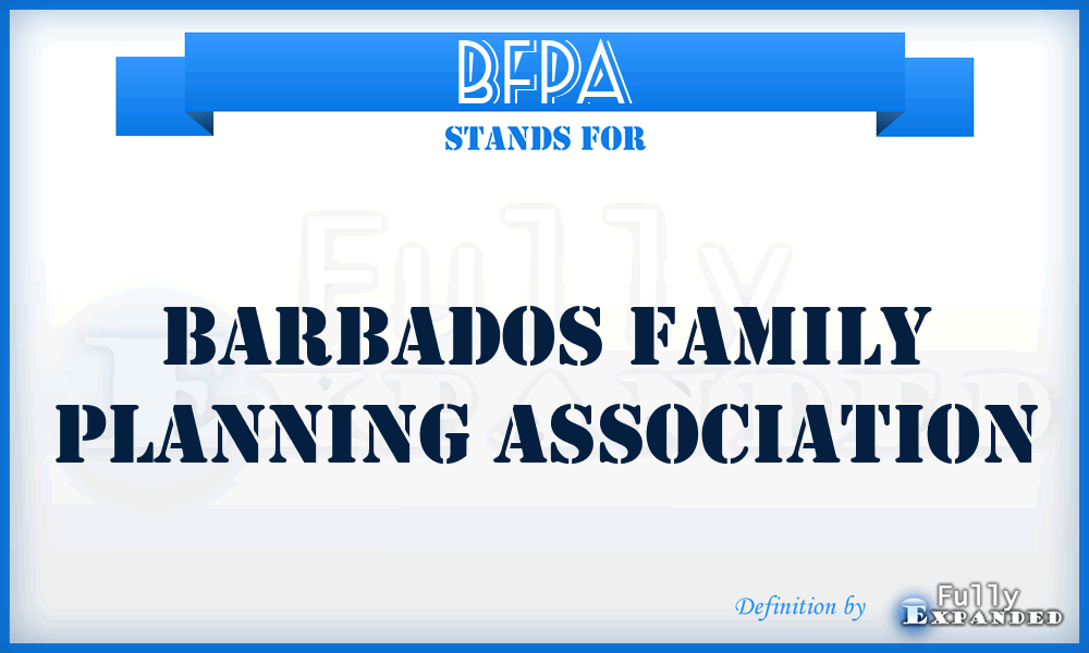 BFPA - Barbados Family Planning Association