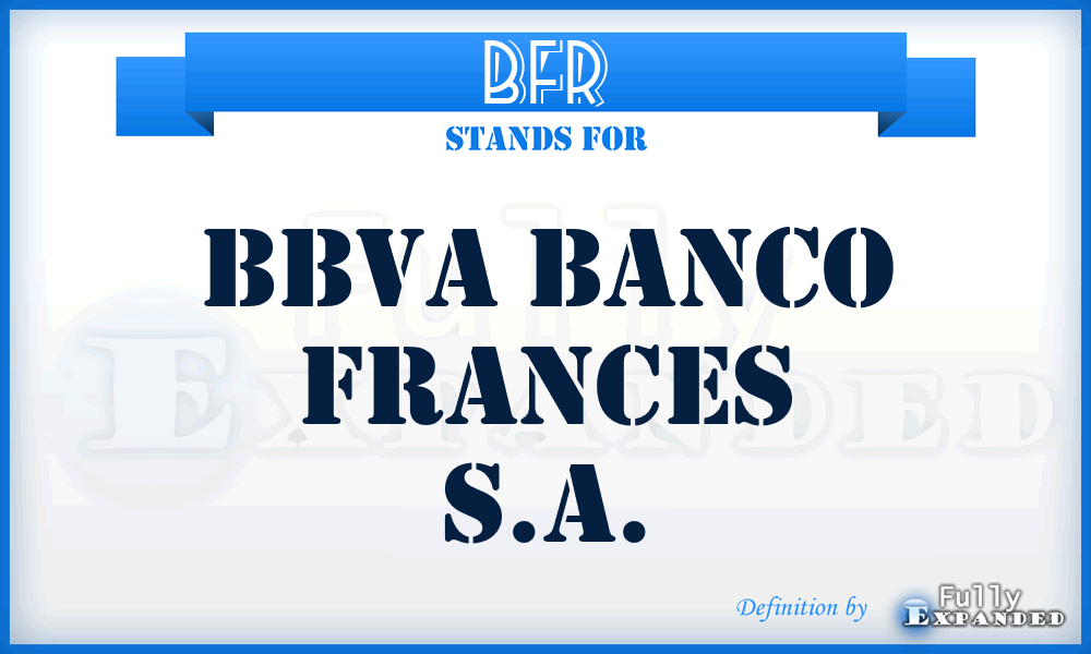 BFR - BBVA Banco Frances S.A.