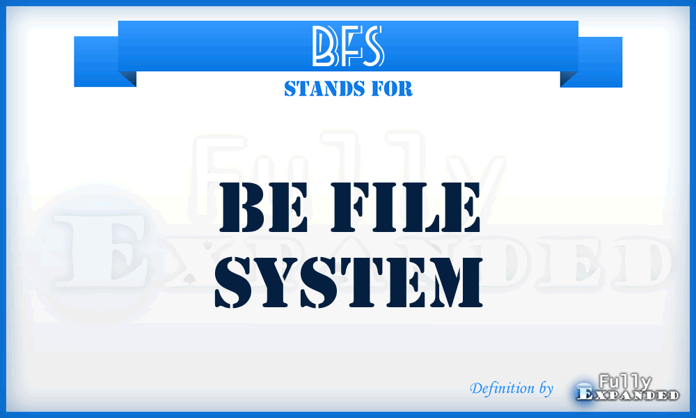 BFS - Be File System